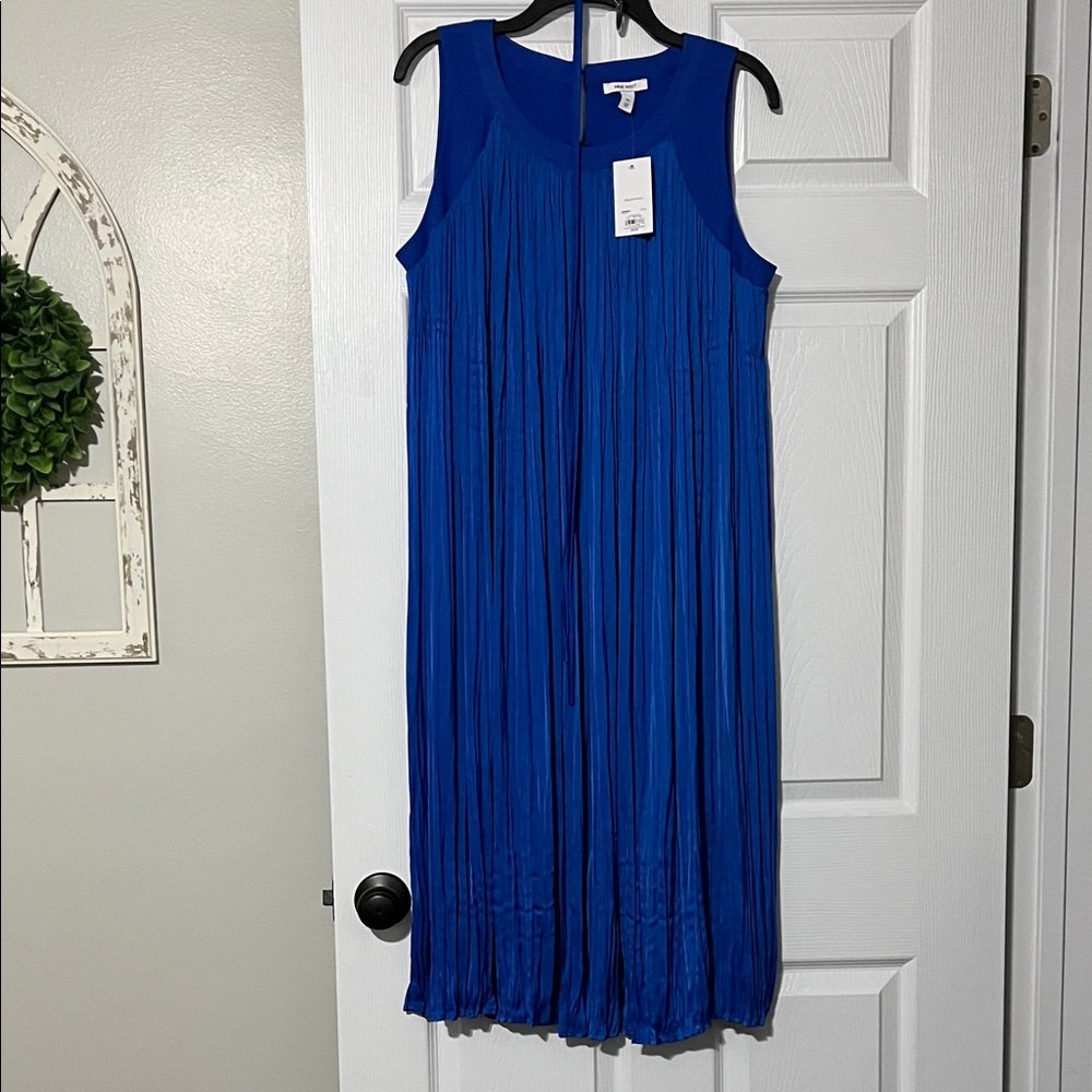 Royal Blue Pleated Dress NWT